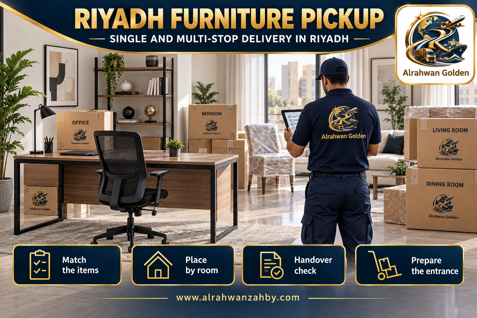 RIYADH FURNITURE PICKUP — SINGLE AND MULTI-STOP DELIVERY IN RIYADH