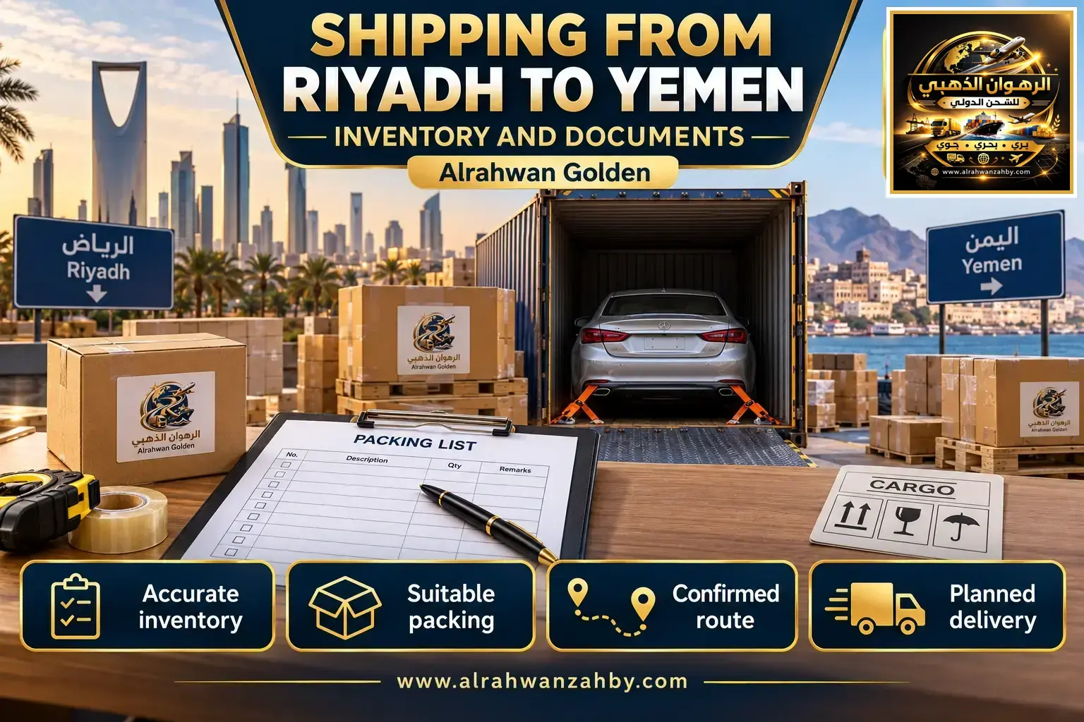 Shipping From Riyadh To Yemen — Inventory And Documents