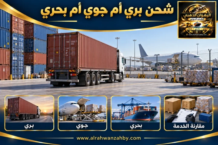 شحن بري أم جوي أم بحري