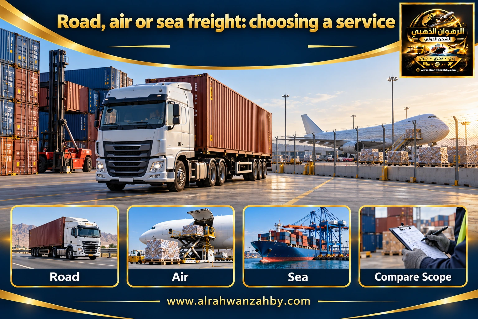 Road, air or sea freight: choosing a service