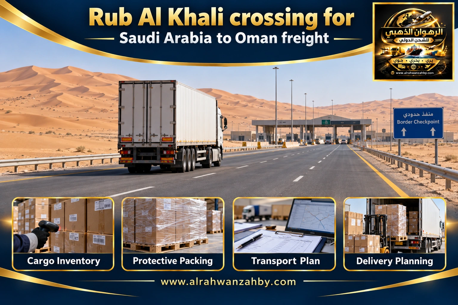 Rub Al Khali crossing for Saudi Arabia to Oman freight