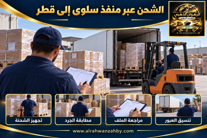 الشحن عبر منفذ سلوى إلى قطر