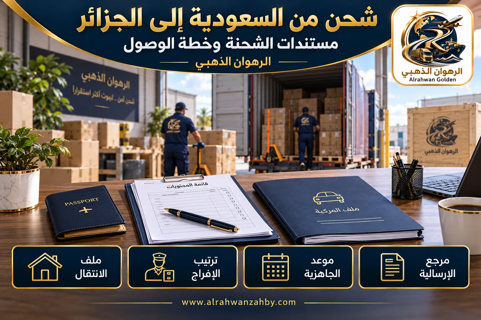 مستندات الشحنة وخطة الوصول — شحن من السعودية إلى الجزائر