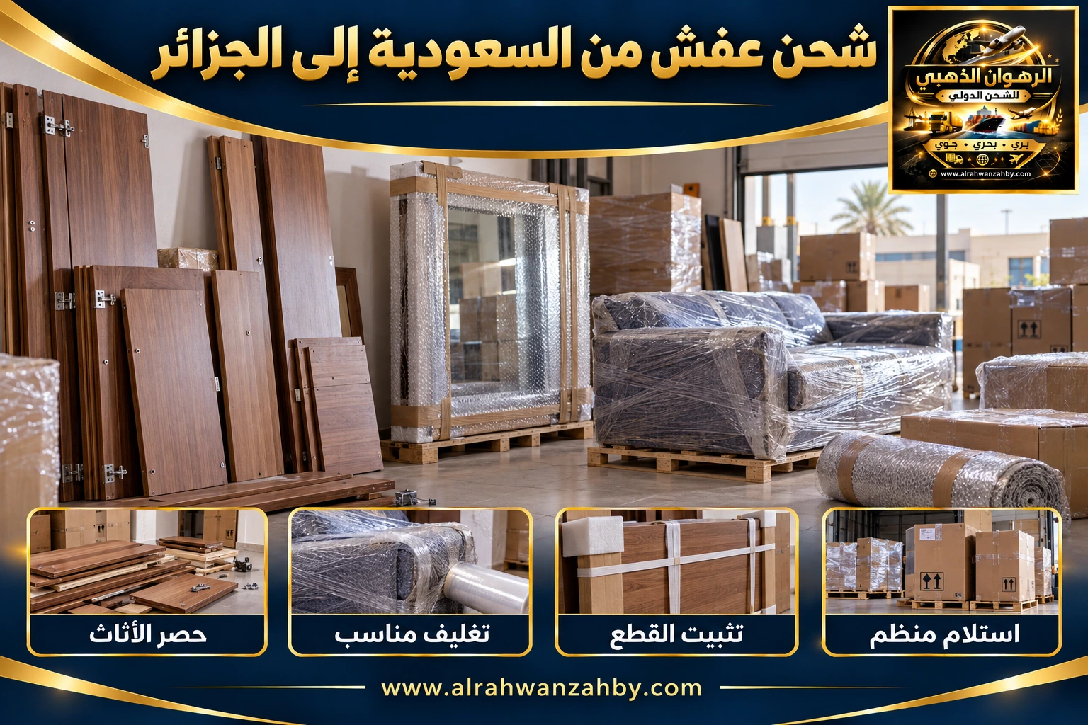 شحن عفش من السعودية إلى الجزائر