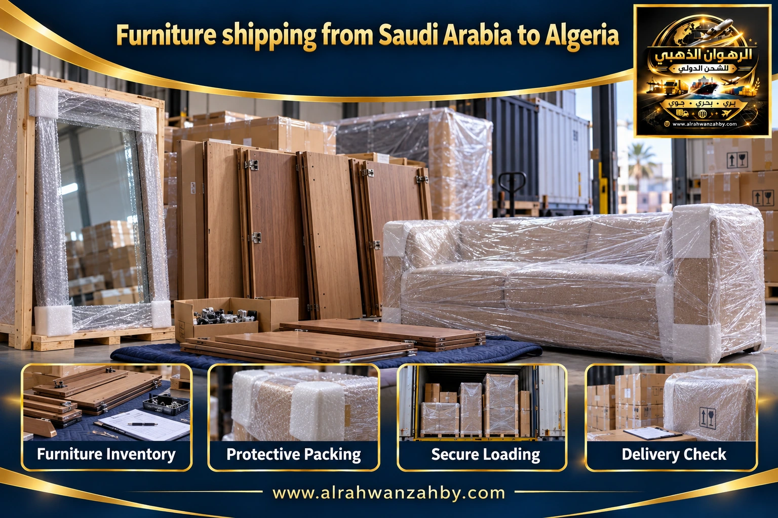 Furniture shipping from Saudi Arabia to Algeria