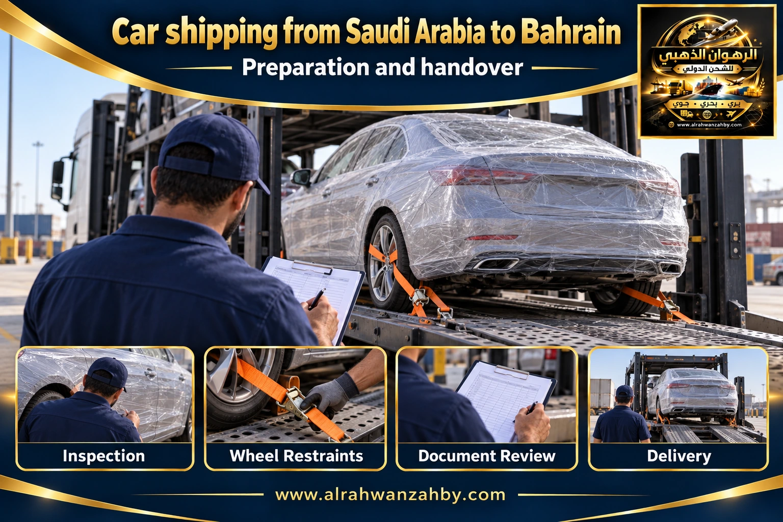 Car shipping from Saudi Arabia to Bahrain — preparation and handover