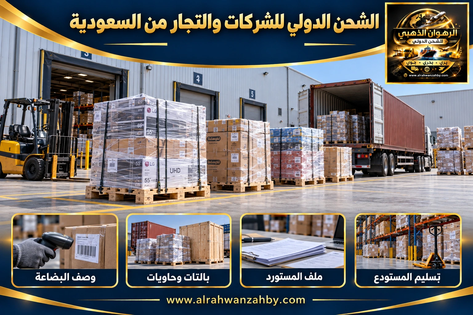 الشحن الدولي للشركات والتجار من السعودية