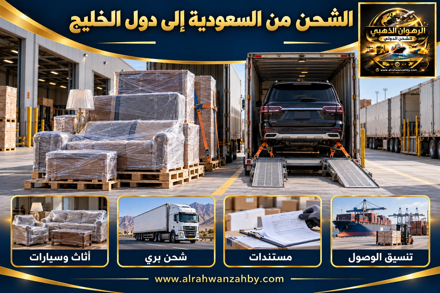 الشحن من السعودية إلى دول الخليج — التجهيز والتسليم
