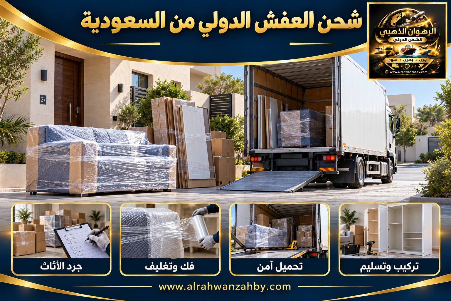 شحن العفش الدولي من السعودية