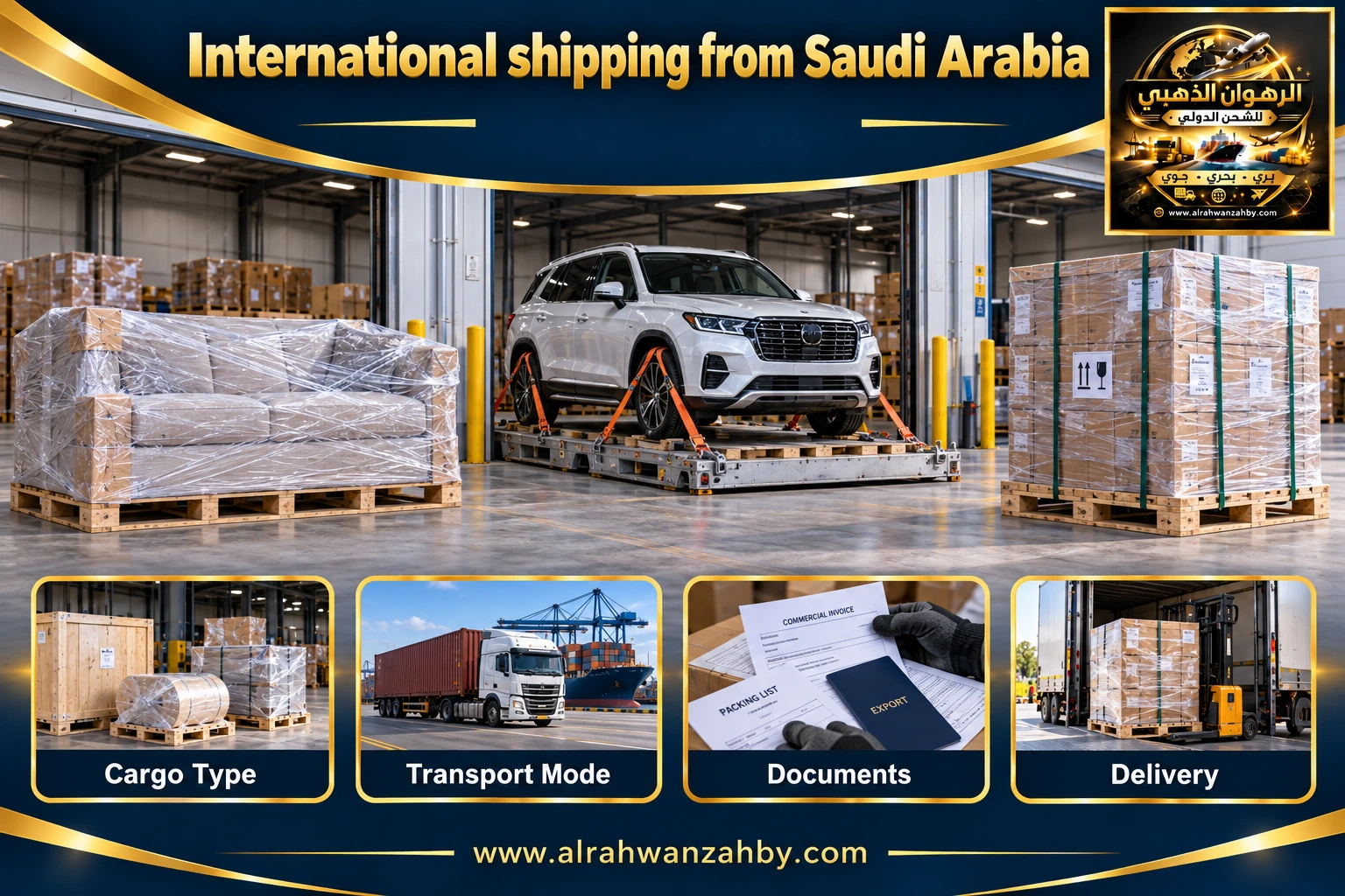 International shipping from Saudi Arabia — preparation and delivery