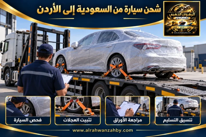 شحن سيارة من السعودية إلى الأردن