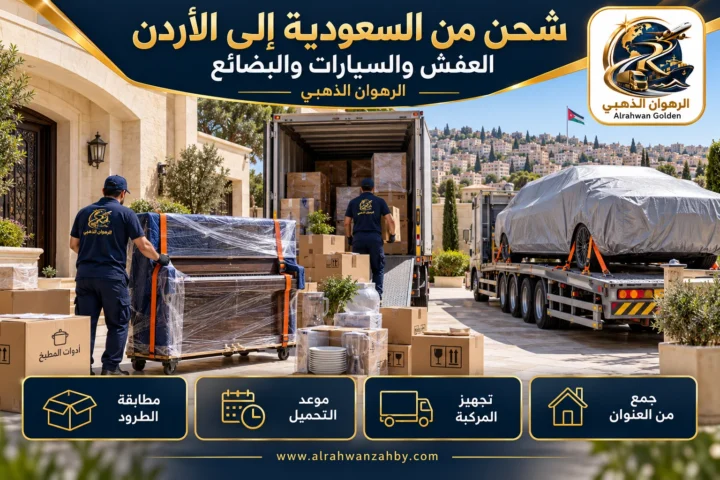 العفش والسيارات والبضائع — شحن من السعودية إلى الأردن
