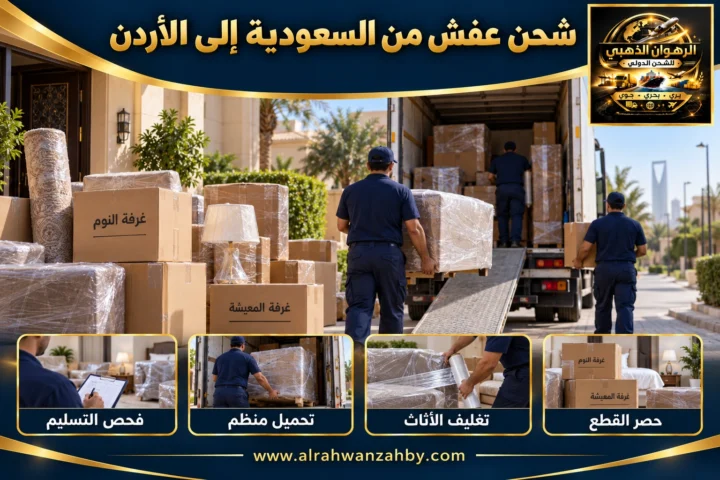 شحن عفش من السعودية إلى الأردن