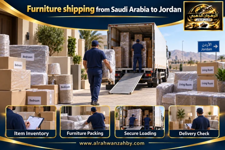 Furniture shipping from Saudi Arabia to Jordan