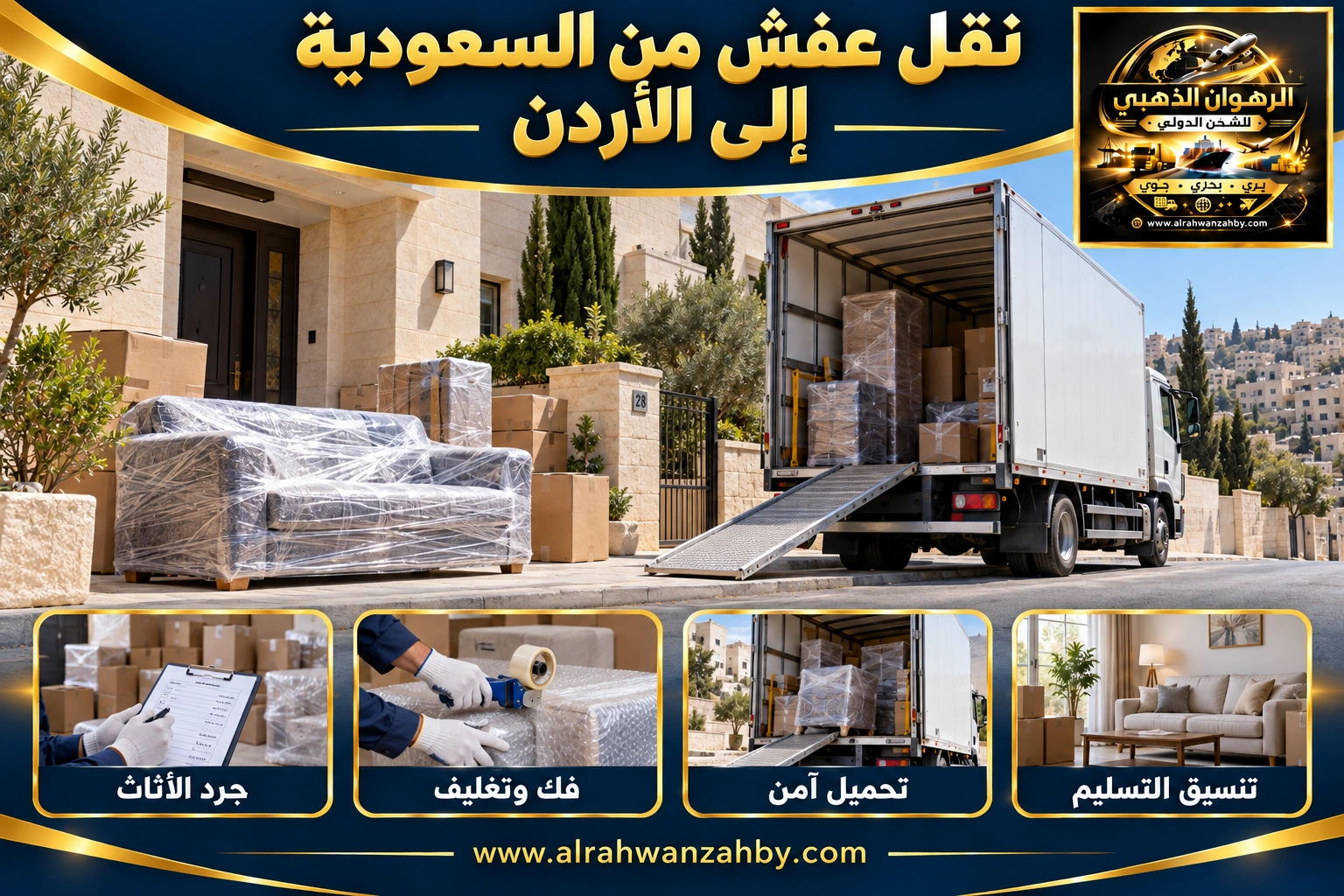 نقل عفش من السعودية إلى الأردن