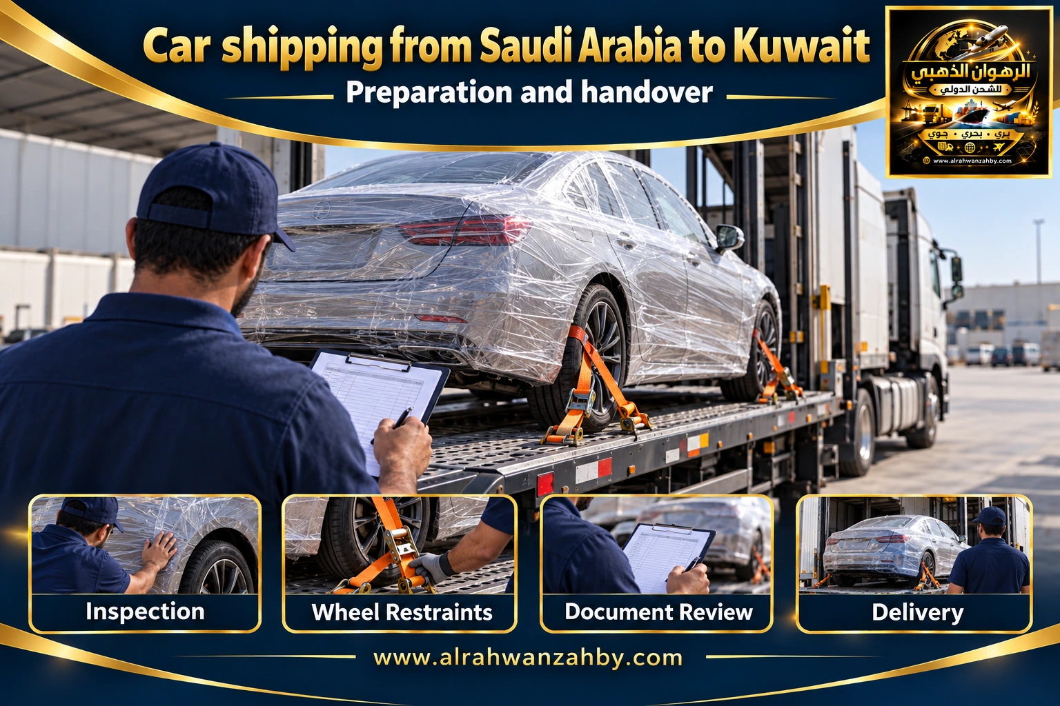 Car shipping from Saudi Arabia to Kuwait — preparation and handover