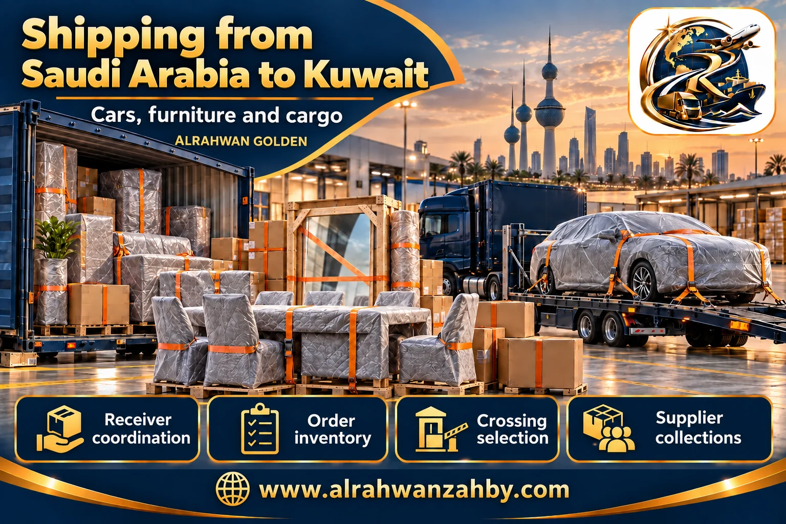 Cars, furniture and cargo — Shipping from Saudi Arabia to Kuwait