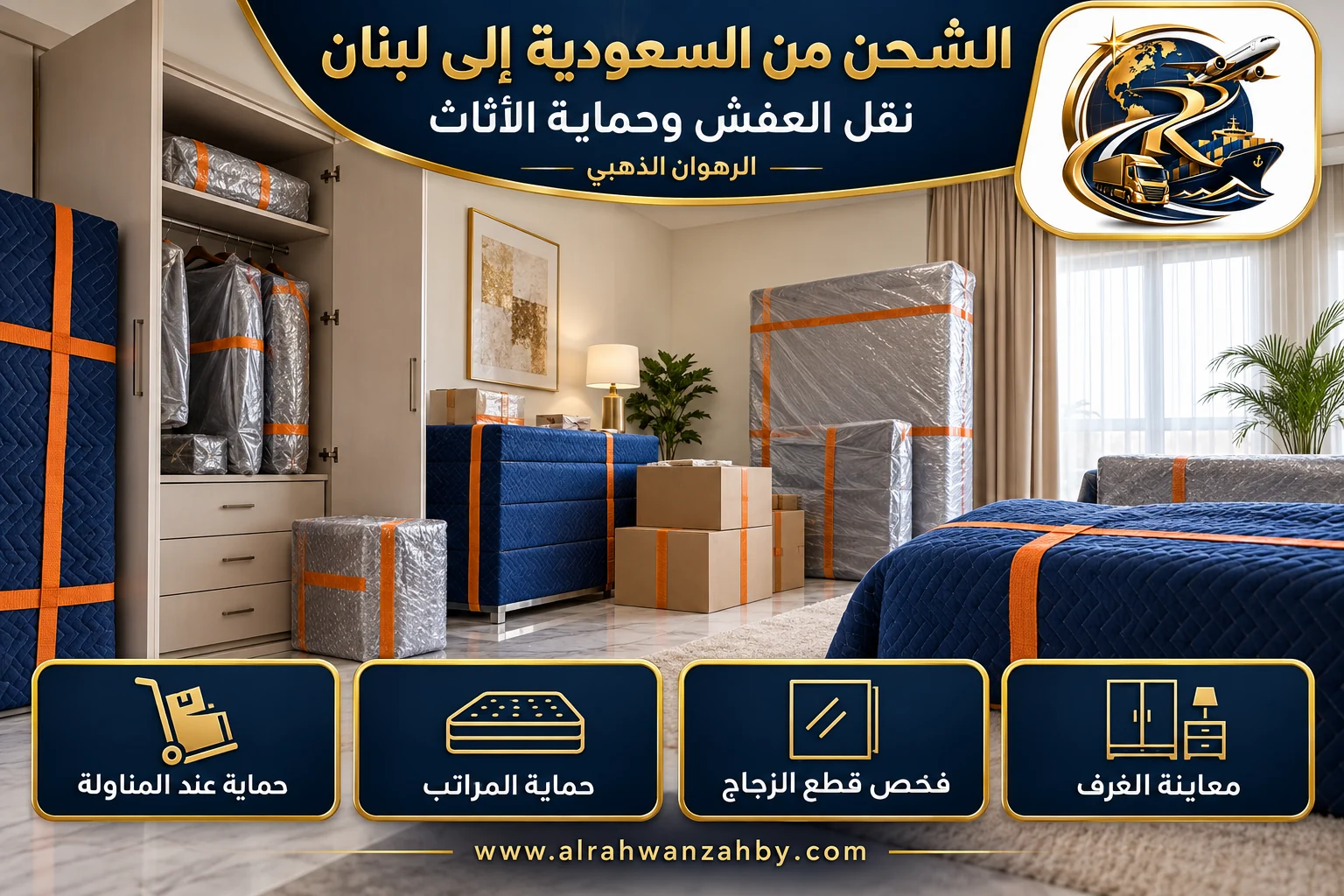 نقل العفش وحماية الأثاث، الشحن من السعودية إلى لبنان
