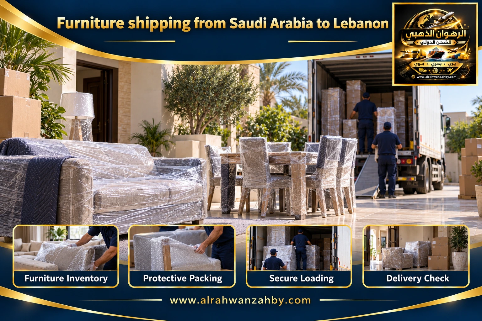 Furniture shipping from Saudi Arabia to Lebanon