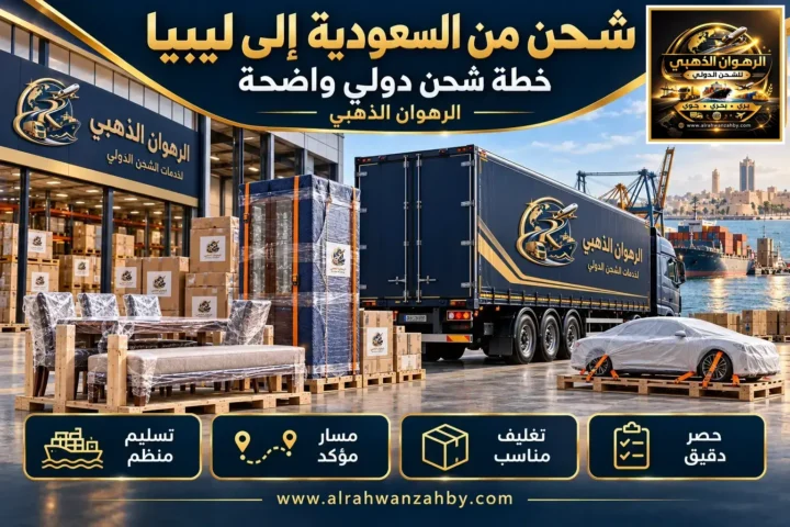 شحن من السعودية إلى ليبيا — خطة شحن دولي واضحة