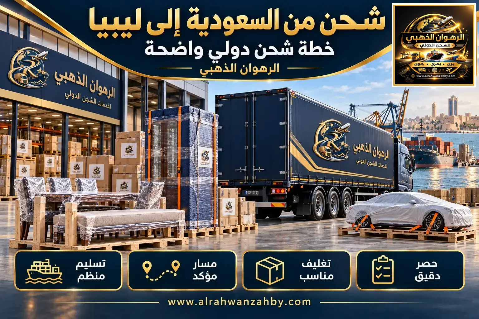 شحن من السعودية إلى ليبيا — خطة شحن دولي واضحة