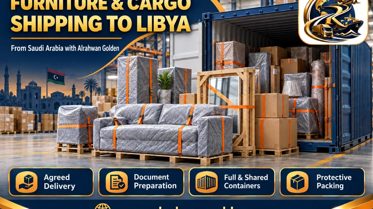 Furniture and cargo shipping to Libya — English feature image