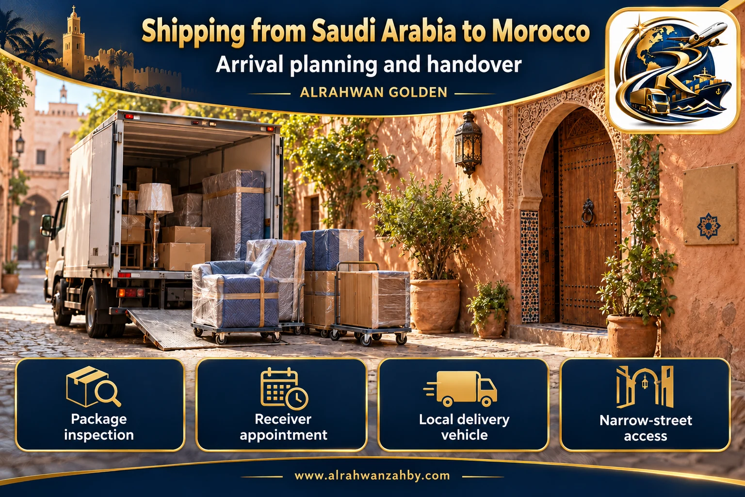 Arrival planning and handover — Shipping from Saudi Arabia to Morocco