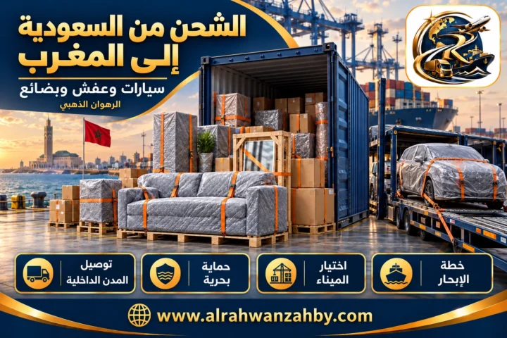 سيارات وعفش وبضائع، الشحن من السعودية إلى المغرب