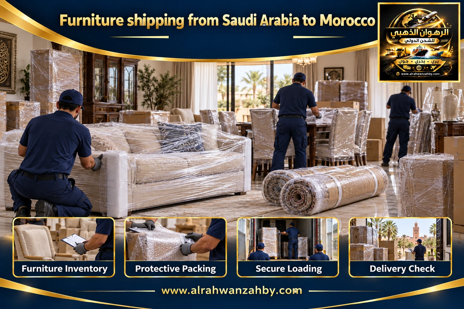 Furniture shipping from Saudi Arabia to Morocco