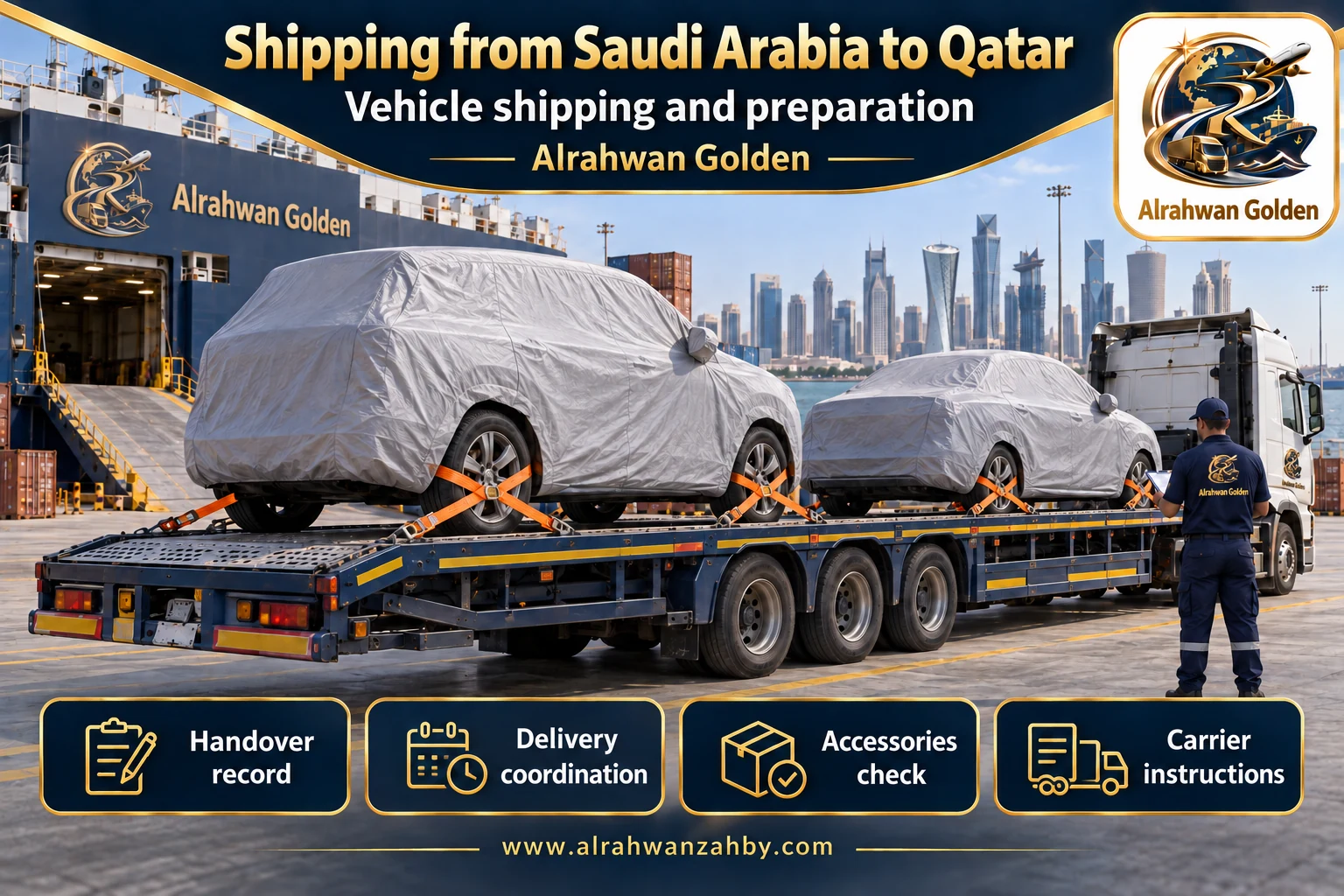 Vehicle shipping and preparation — Shipping from Saudi Arabia to Qatar