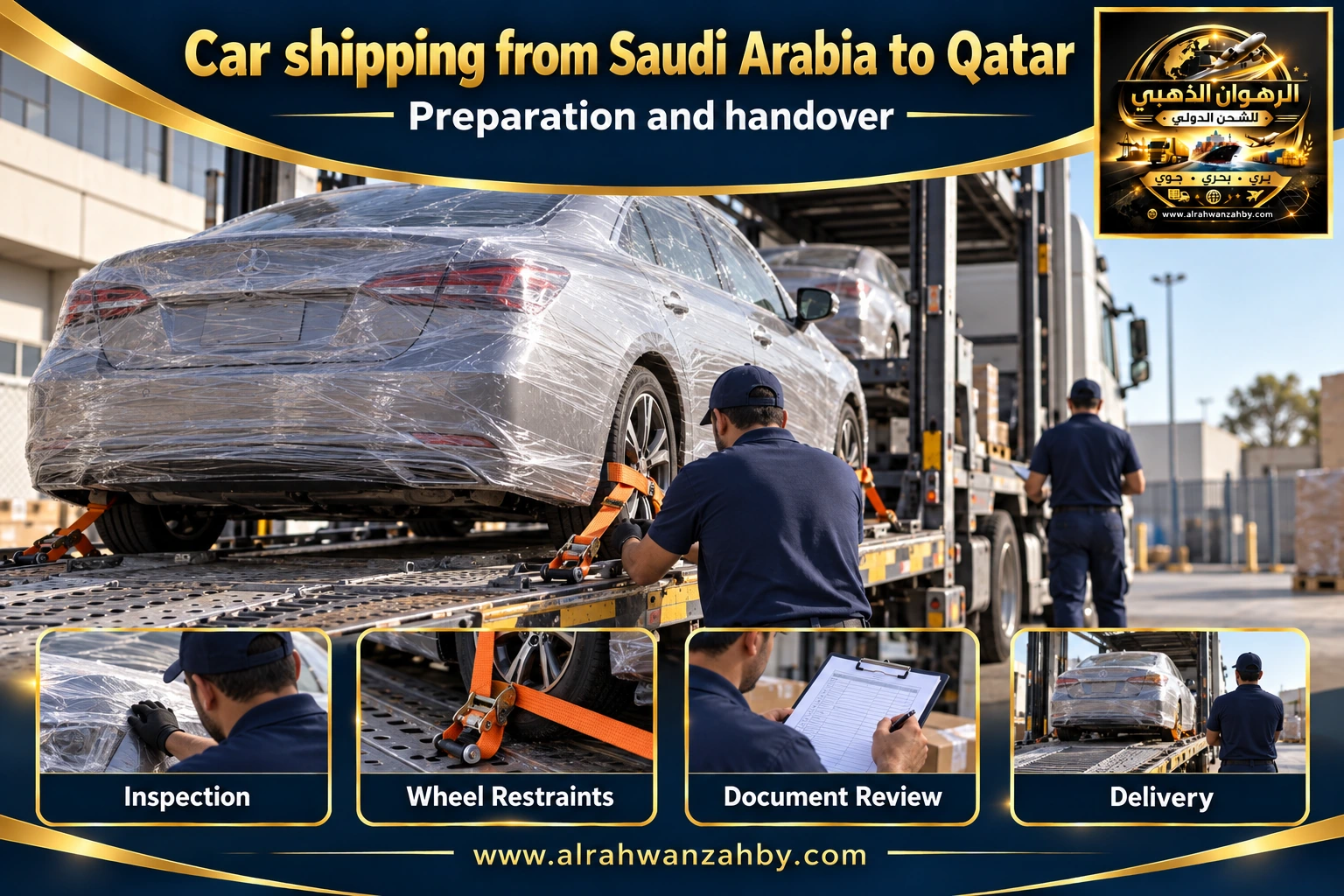 Car shipping from Saudi Arabia to Qatar — preparation and handover