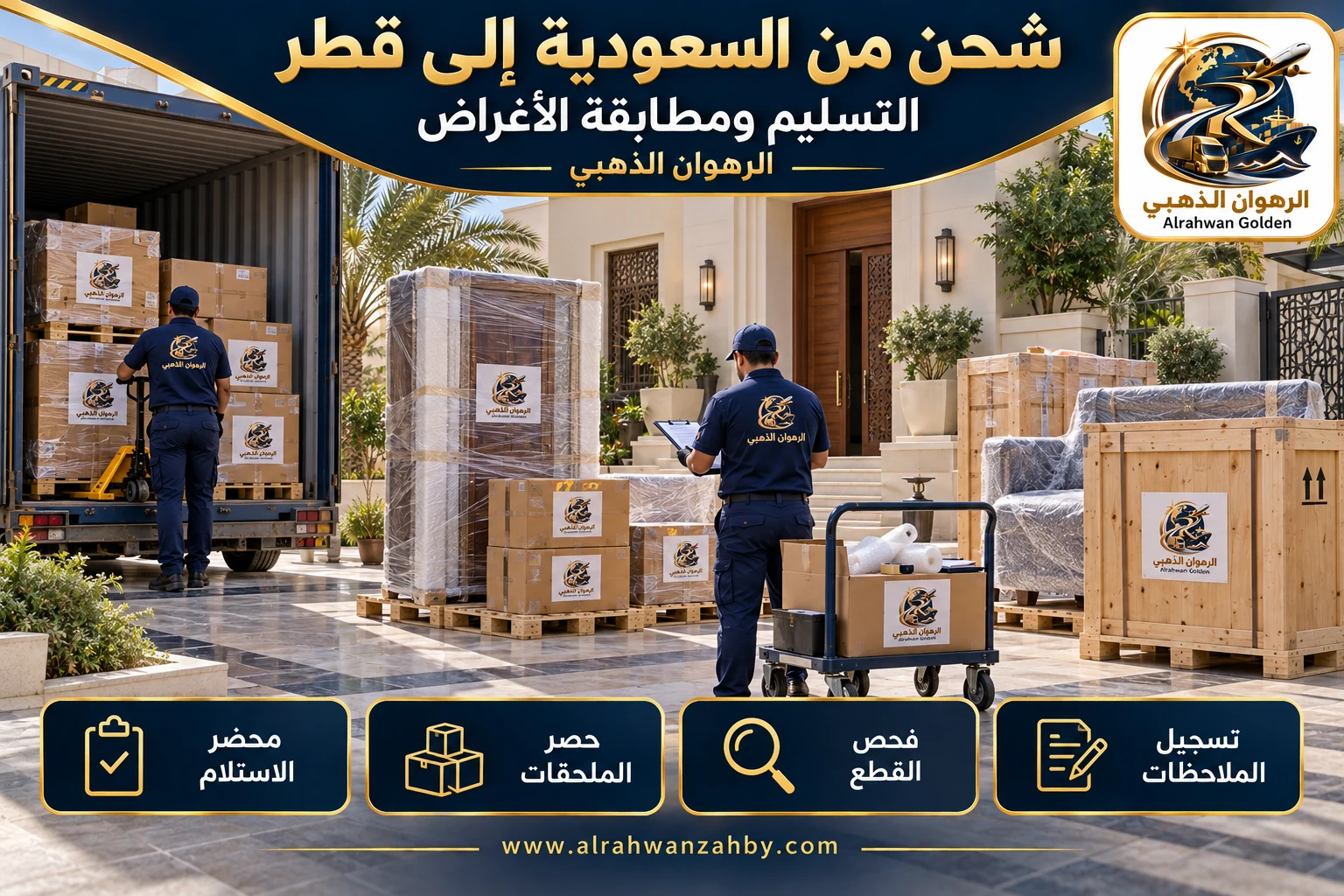 التسليم ومطابقة الأغراض — شحن من السعودية إلى قطر