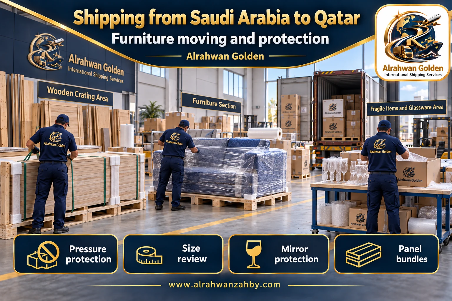 Furniture moving and protection — Shipping from Saudi Arabia to Qatar