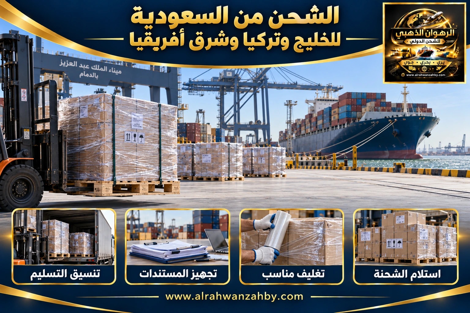 الشحن من السعودية للخليج وتركيا وشرق أفريقيا