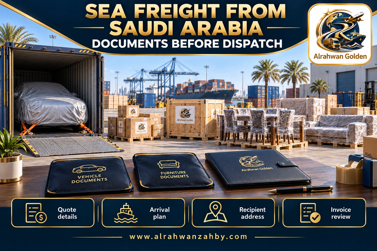 SEA FREIGHT FROM SAUDI ARABIA — DOCUMENTS BEFORE DISPATCH