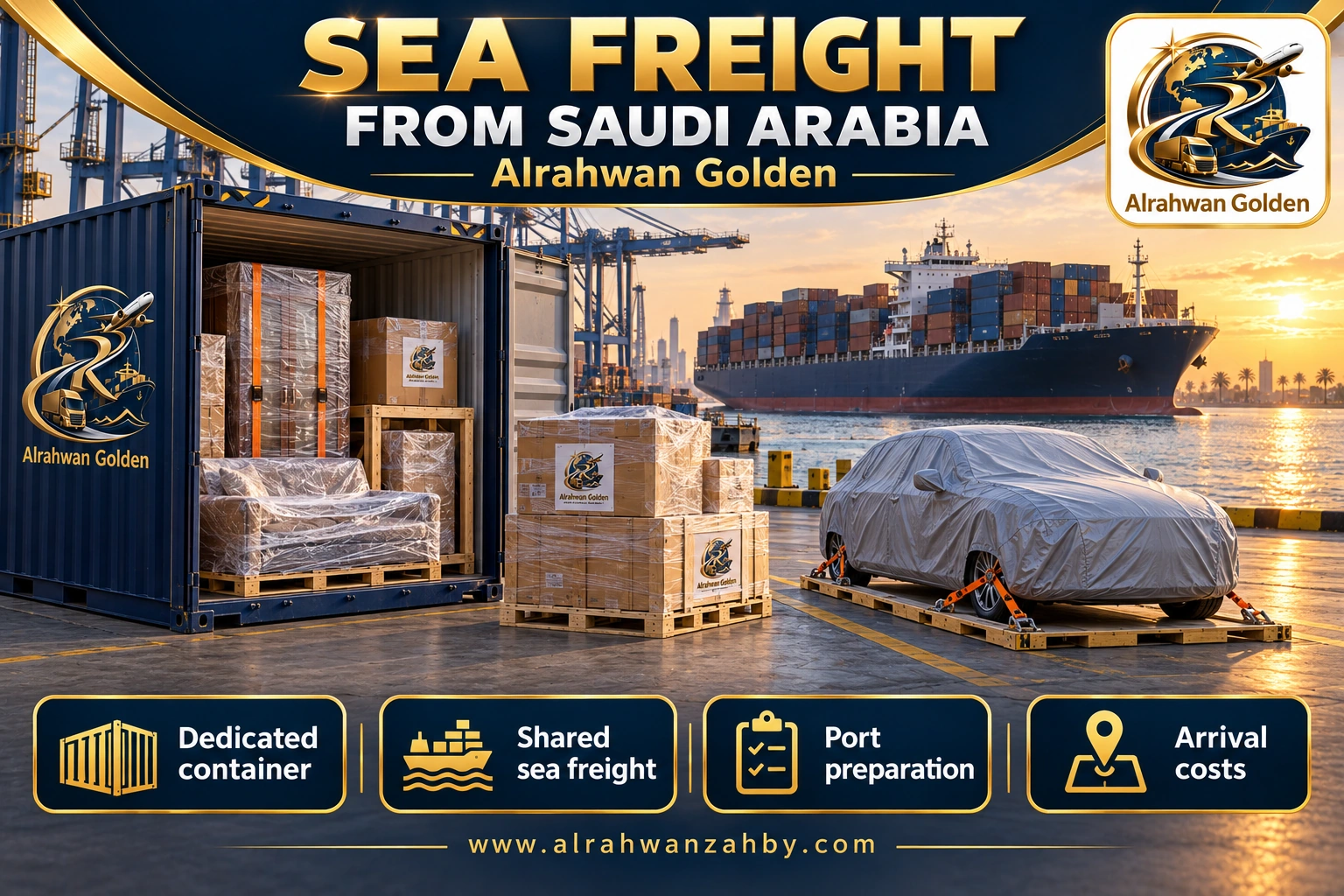 SEA FREIGHT FROM SAUDI ARABIA — Alrahwan Golden