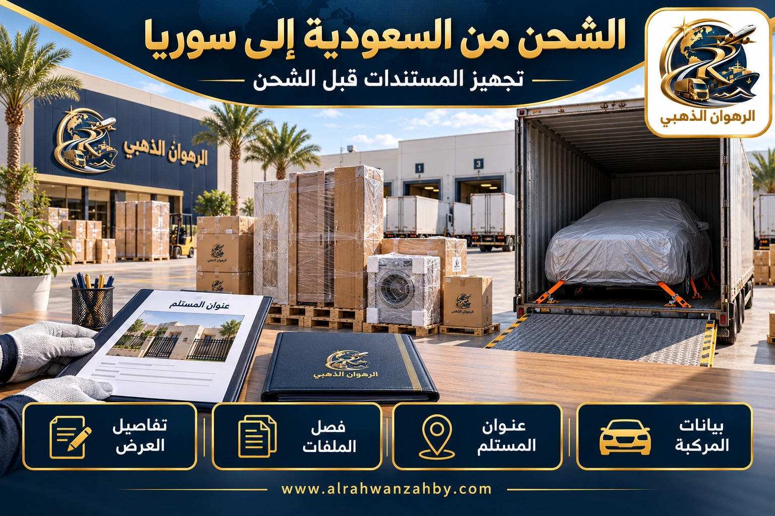 الشحن من السعودية إلى سوريا — تجهيز المستندات قبل الشحن