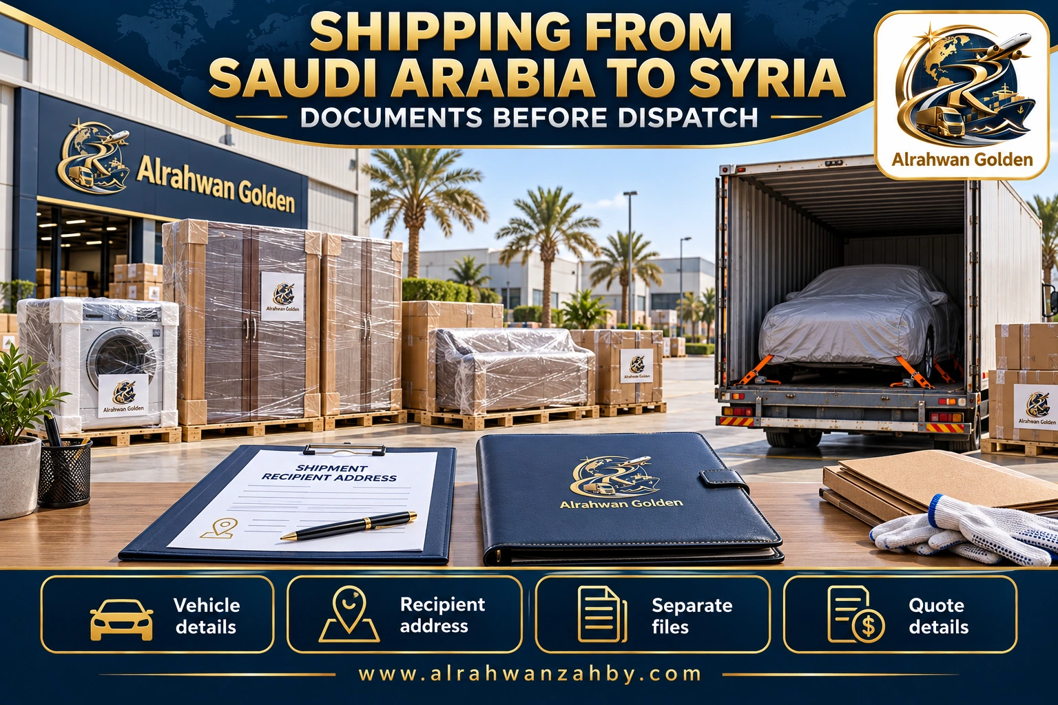 SHIPPING FROM SAUDI ARABIA TO SYRIA — DOCUMENTS BEFORE DISPATCH