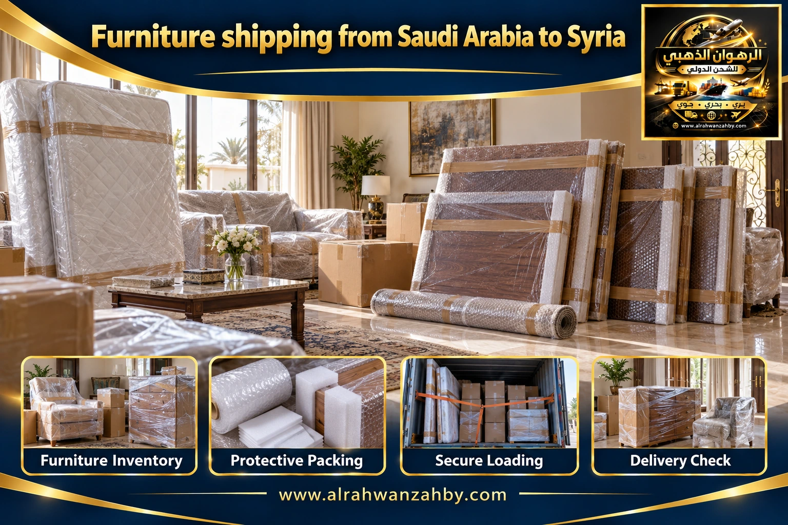 Furniture shipping from Saudi Arabia to Syria