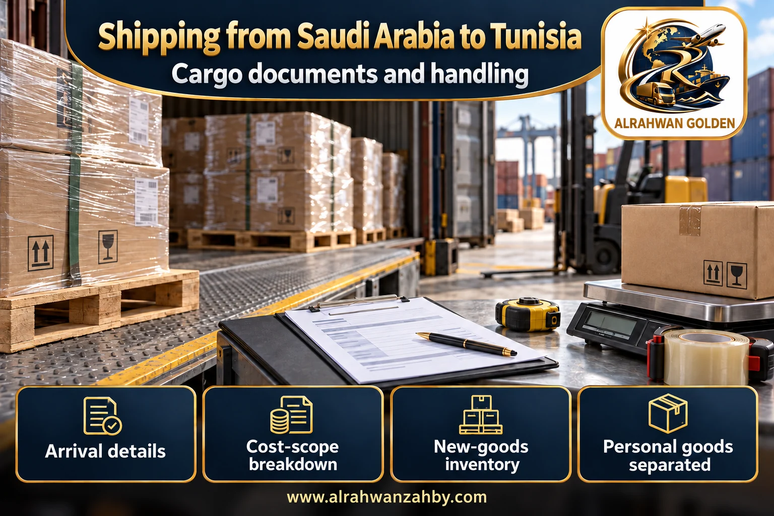 Cargo documents and handling — Shipping from Saudi Arabia to Tunisia