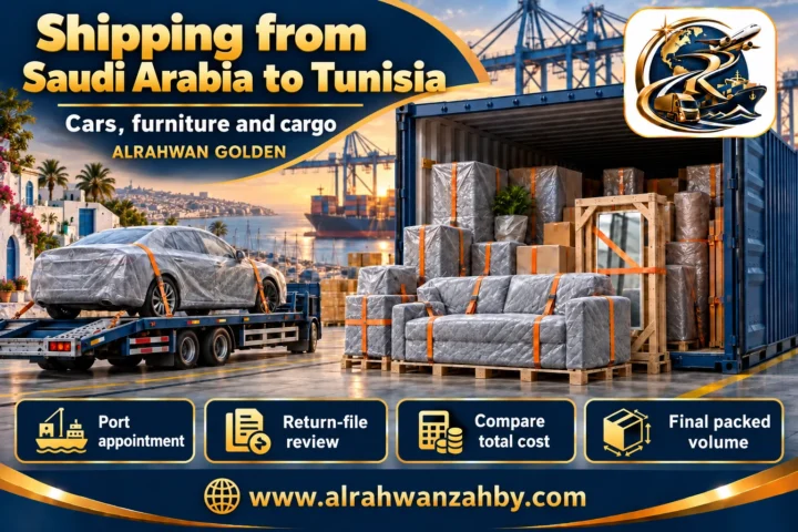 Cars, furniture and cargo — Shipping from Saudi Arabia to Tunisia