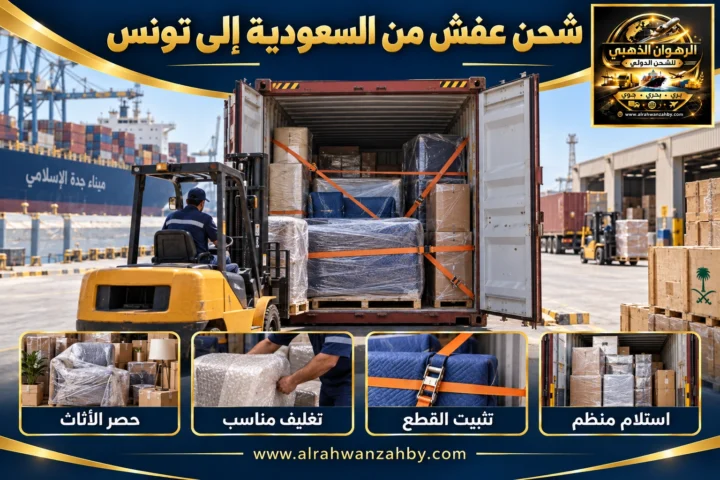 شحن عفش من السعودية إلى تونس