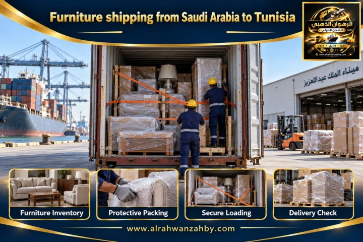 Furniture shipping from Saudi Arabia to Tunisia