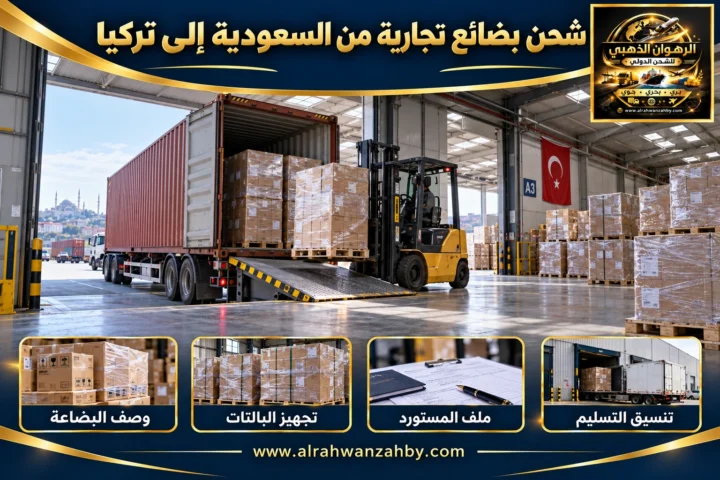 شحن بضائع تجارية من السعودية إلى تركيا