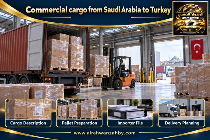 Commercial cargo from Saudi Arabia to Turkey
