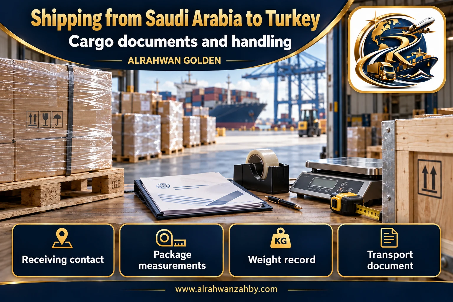 Cargo documents and handling — Shipping from Saudi Arabia to Turkey