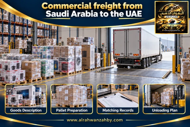 Commercial freight from Saudi Arabia to the UAE
