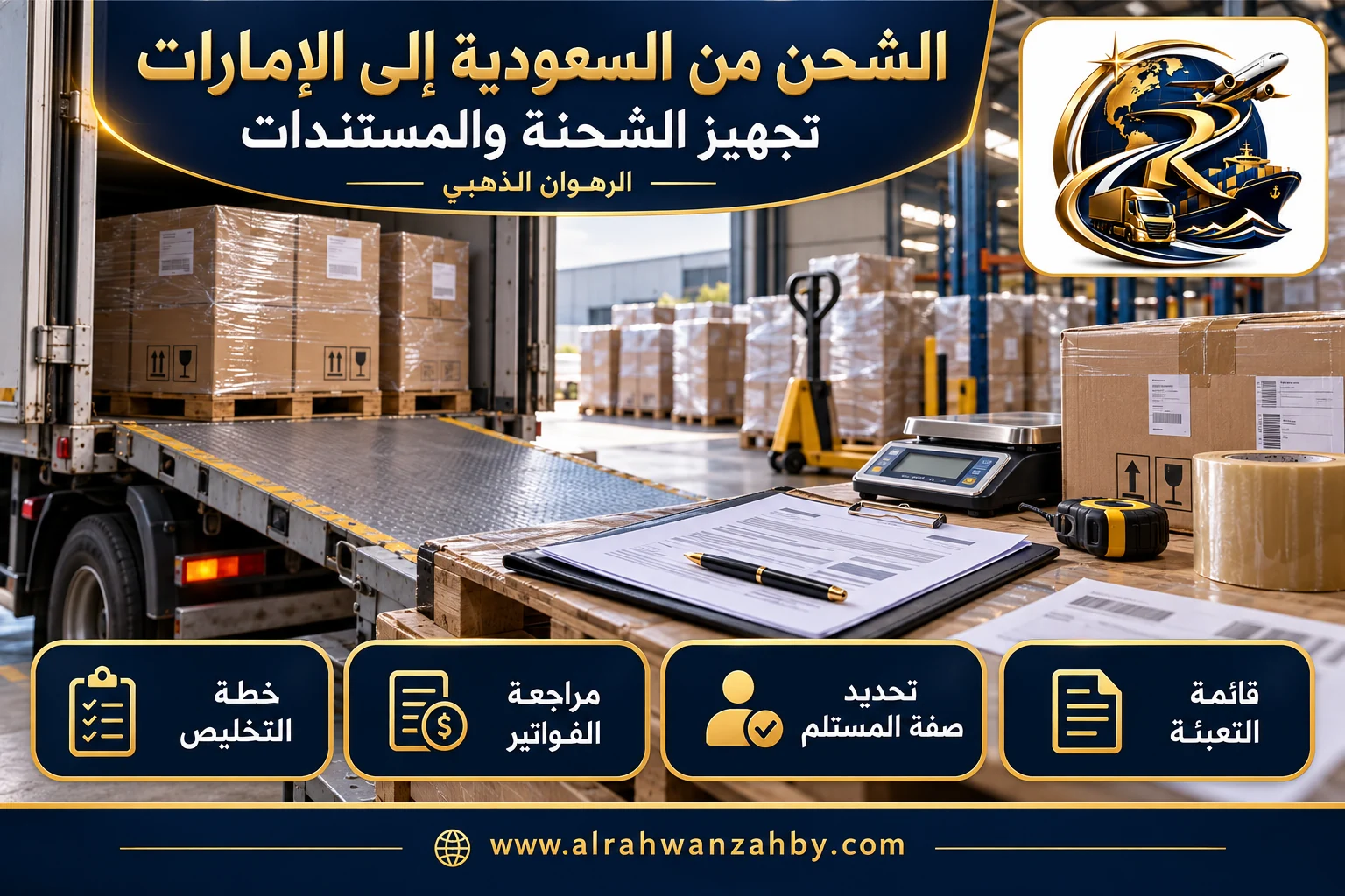 تجهيز الشحنة والمستندات، الشحن من السعودية إلى الإمارات