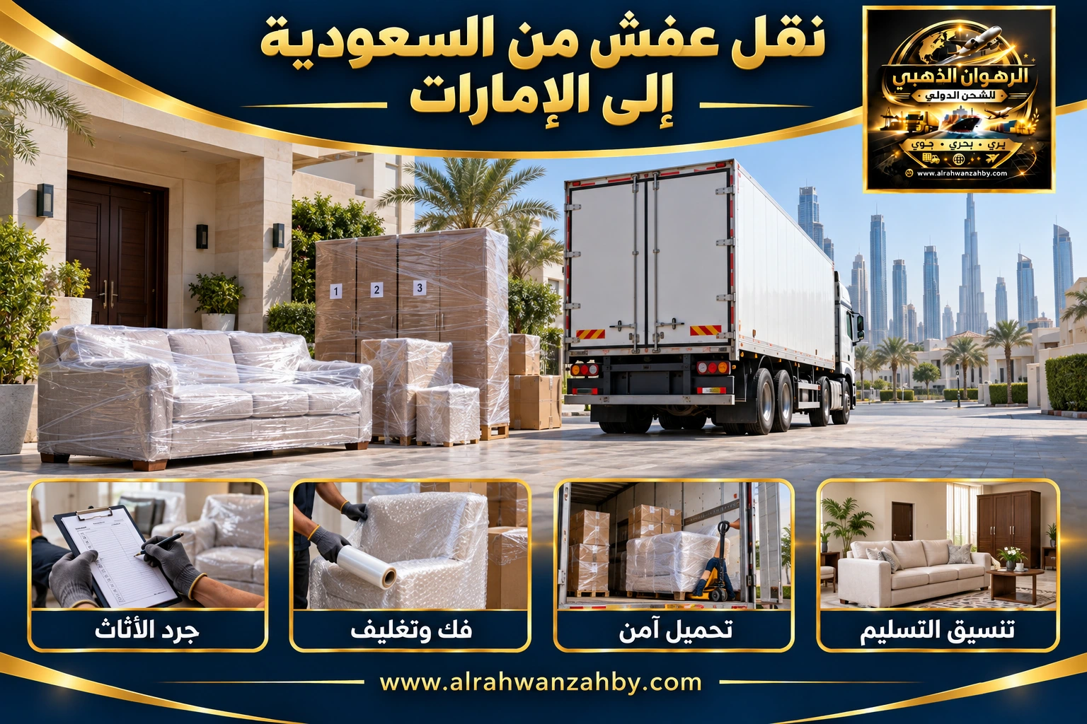 نقل عفش من السعودية إلى الإمارات
