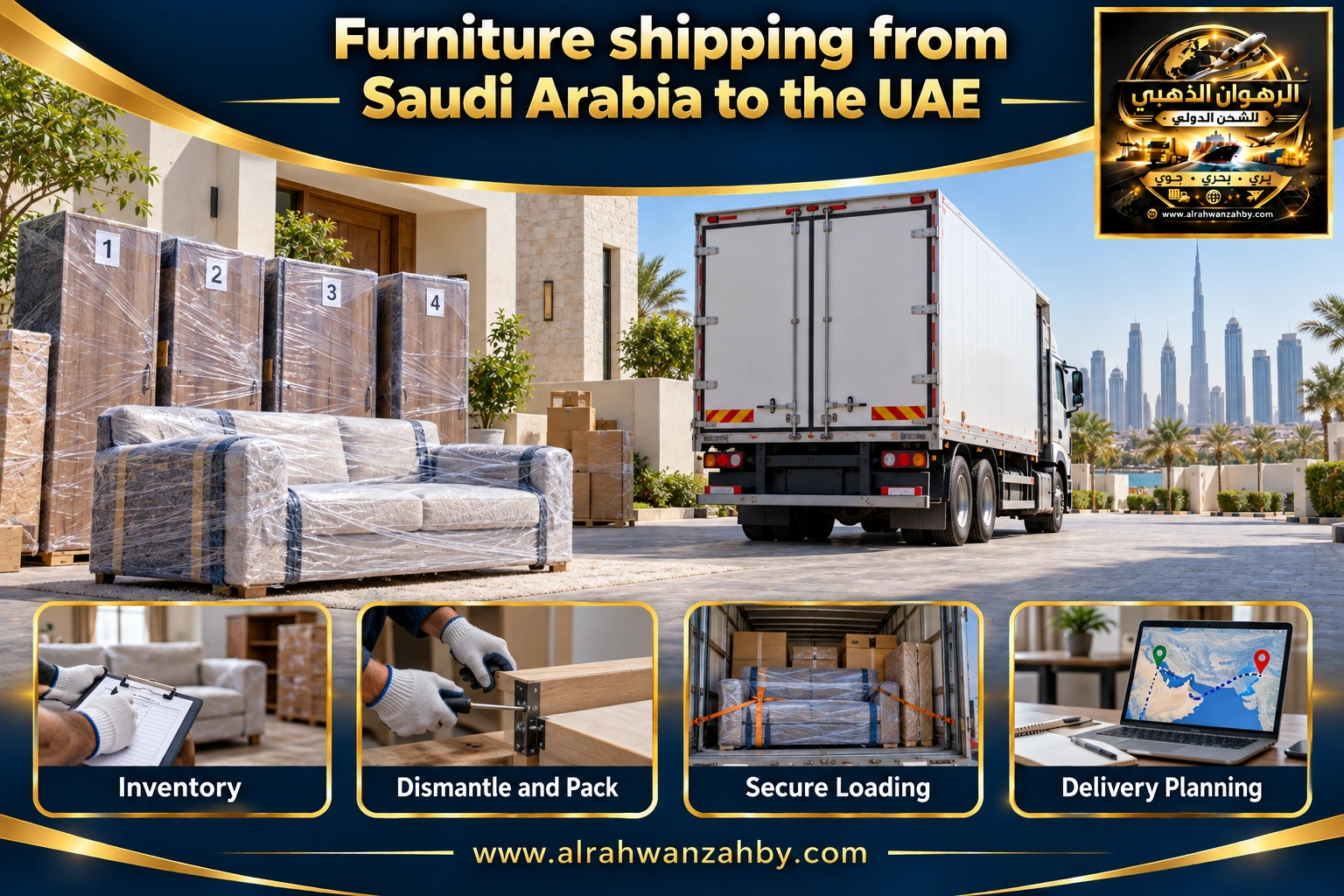 Furniture shipping from Saudi Arabia to the UAE